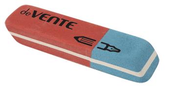 Ластик deVENTE 54x14x8 мм красно-синий (уп.60шт.)
