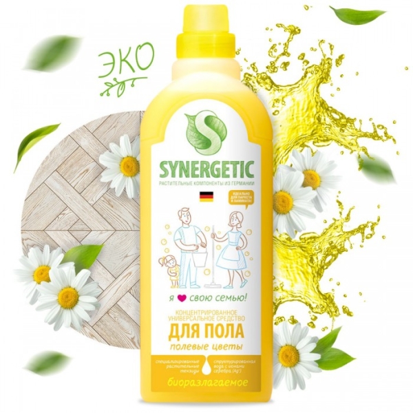 Ср-во Synergetic 750мл. Для пола Полевые цветы