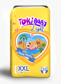 Подгузн.-трусики TokiBaby --5-- 15кг. 32шт. Light XXL 2210