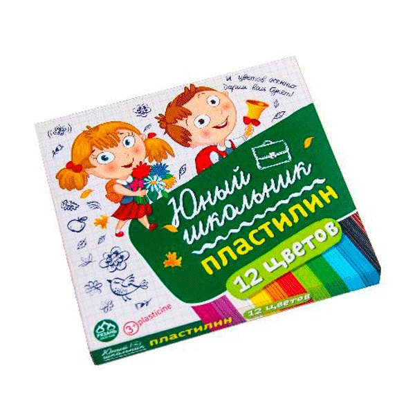 Пластилин 12цв. Гамма Юный Школьник