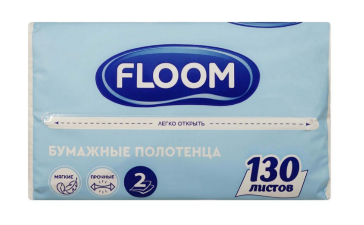 Полотенце бумажное Floom 2сл. 130л.