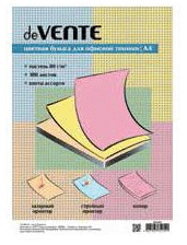 Бумага А4 цветная deVente 100л. 5цв. пастель