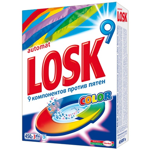 Стир.порошок Лоск авт. 450гр. Колор (24)