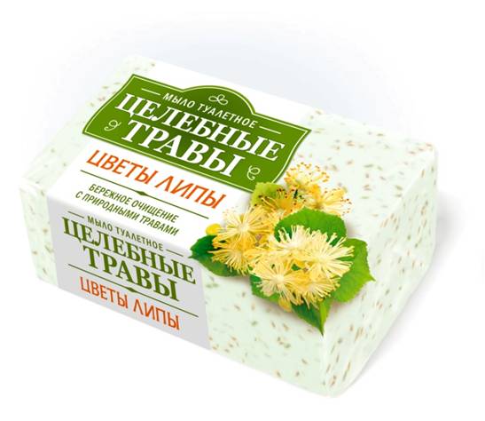 Мыло Целебные травы 160г. Цветы липы бум.уп. (72)