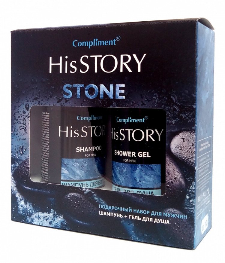 ПН/МУЖ. Тимекс Compliment His Story №1431 Stone (Шампунь 320мл+Гель д/душа 320мл)