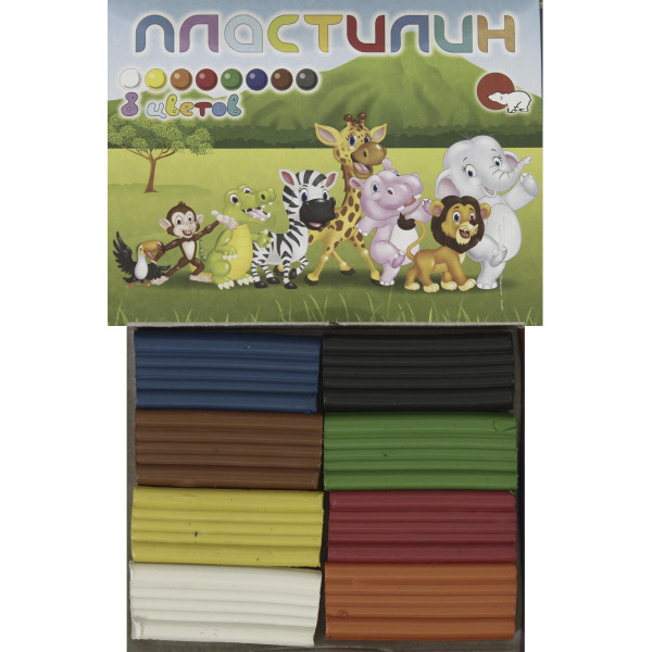 Пластилин 8цв. Радужное детство 160гр.***
