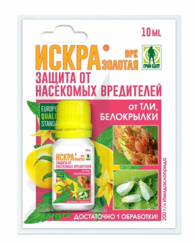 Инсектицид от почв.вред-ей Искра 10мл. Золотая от колорадского жука, тли, белокрылки (уп.120)