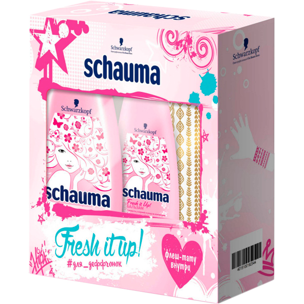 ПН/ЖЕН. Schauma Fresh it up (шампунь + бальзам + флэш-тату)