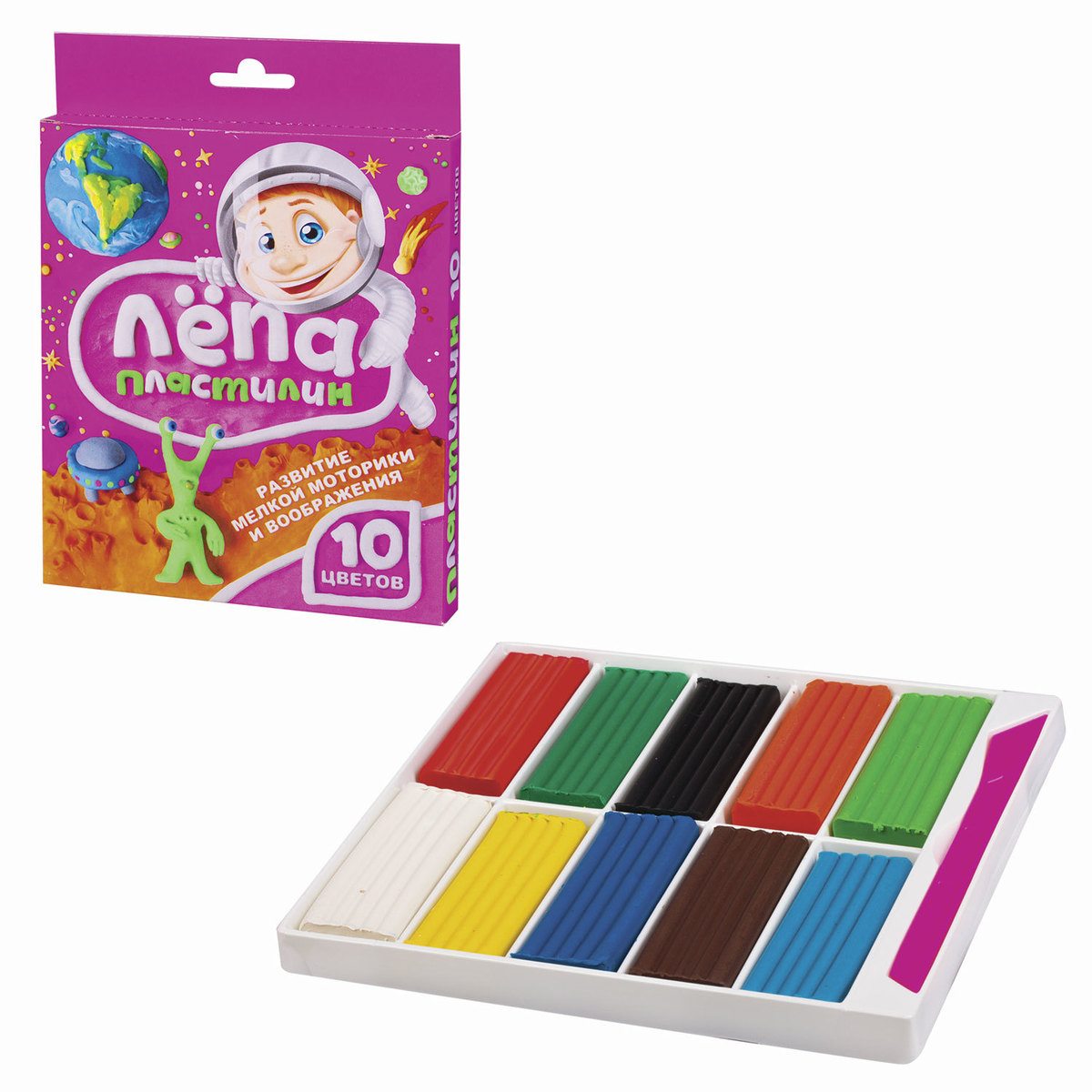 Пластилин 10цв. Лепа 200гр.