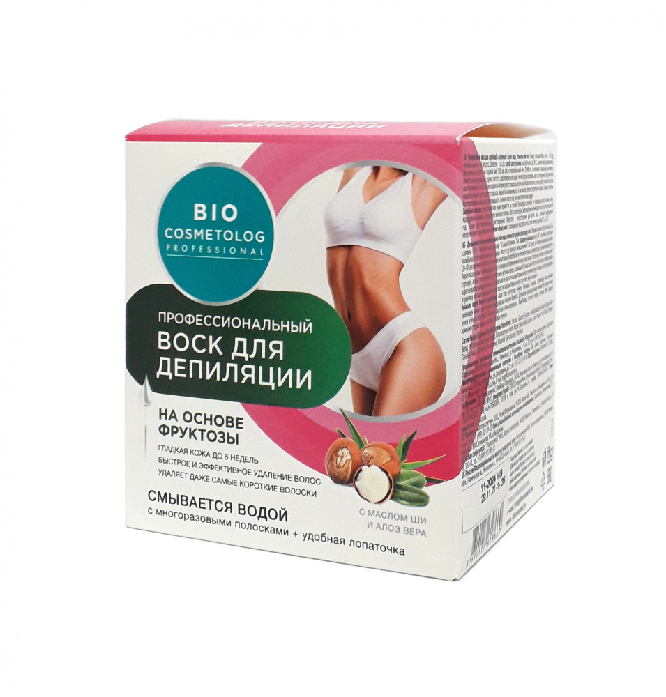 Депилятор-воск Bio Cosmetolog 350г. с маслом ши и алоэ вера 7412
