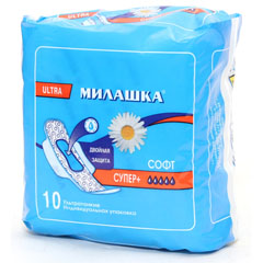 Прокладки МИЛАШКА Ультра Софт супер+ 10шт.