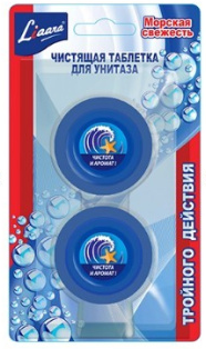 Освежитель для унитаза Chirton 50г.*2 Таблетка чистящая Морская свежесть (12)