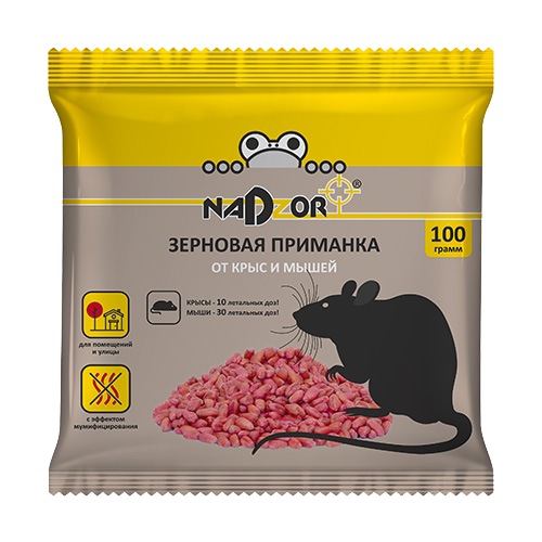 Приманка от грызунов Nadzor 100гр. Зерно (50)