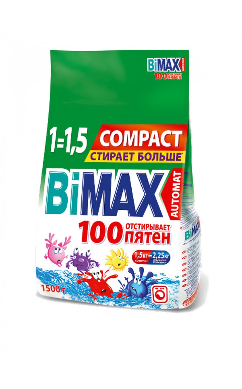 Стир.порошок Бимакс авт. 1,5кг. 100 Пятен (6)