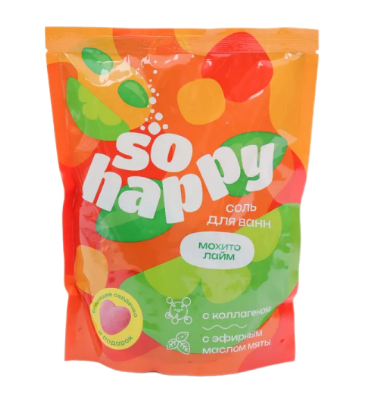 Соль для ванн SOHappy 500г. Мохито лайм (24)