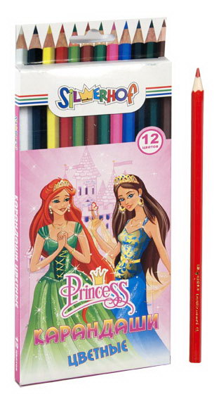Набор цв. карандашей 12цв. Silwerhof Princess