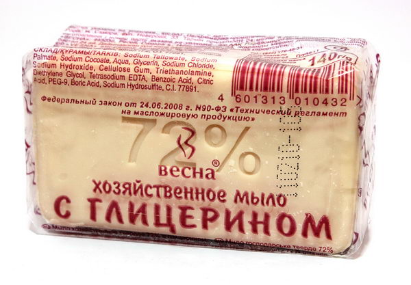 Мыло Хозяйственное 140гр. 72% Весна с глицерином 6049 (44)