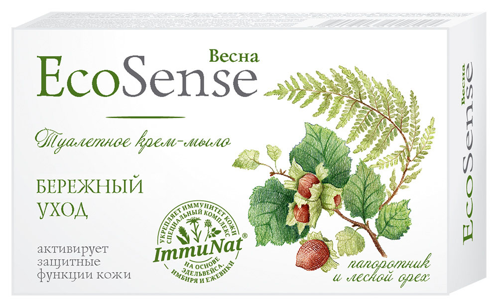 Мыло Весна 90г. EcoSense папоротник и лесной орех 6151 (36)