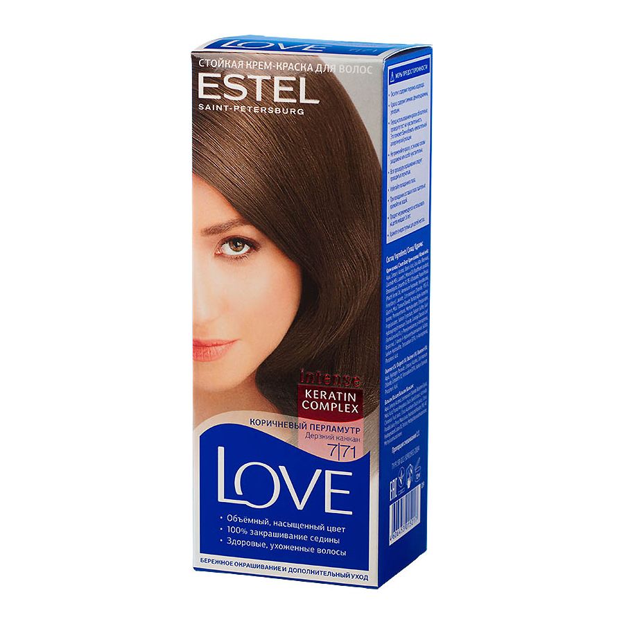 Краска д/волос Estel Love 7/71 Коричневый перламутр (10)