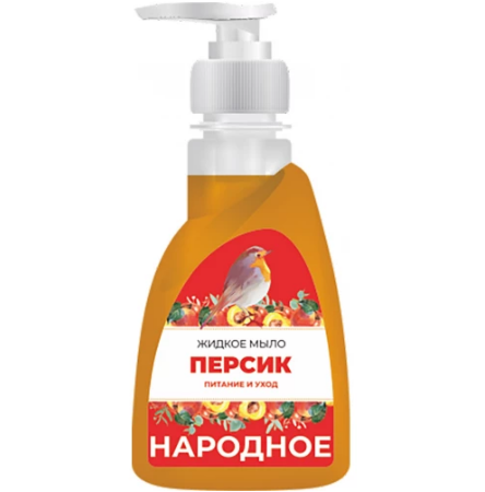 Мыло жидк. Флора 250мл. Народное Персик дозатор (30)