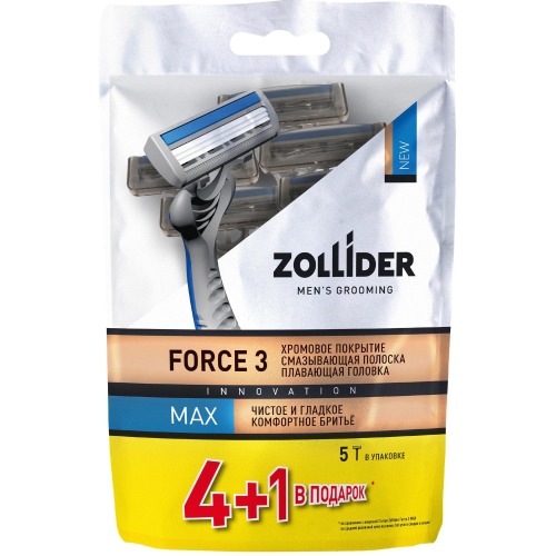 Станки Zollider одноразовые Force 3 MAX 4+1шт.