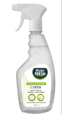 Ср-во Master FRESH 500мл. д/стекол и зеркал, пластика ЭКО (10)