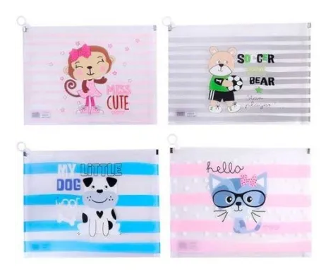 Папка конверт на молнии А4 Mazari CUTE