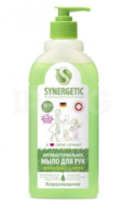 Мыло жидк. Synergetic 500мл. Лемонграсс и мята