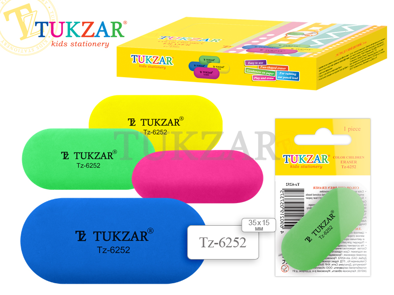 Ластик Tukzar овальный 35*15 ммNEW (уп.24шт.)