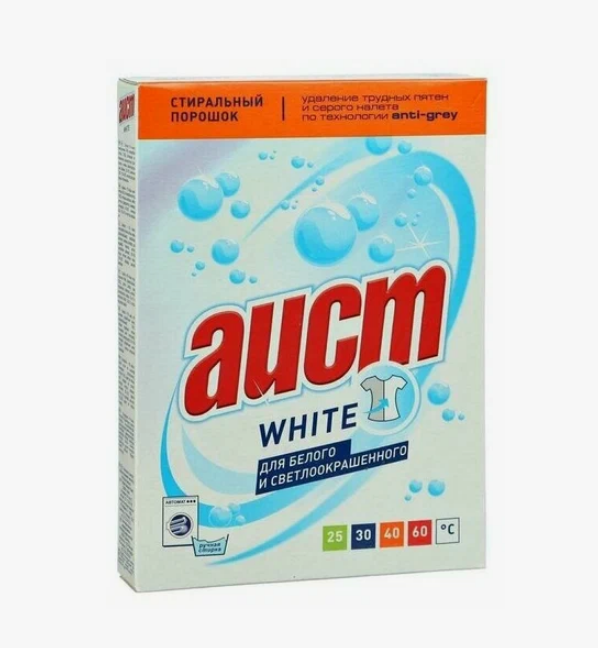 Стир.порошок Аист авт. 400г. White (30)