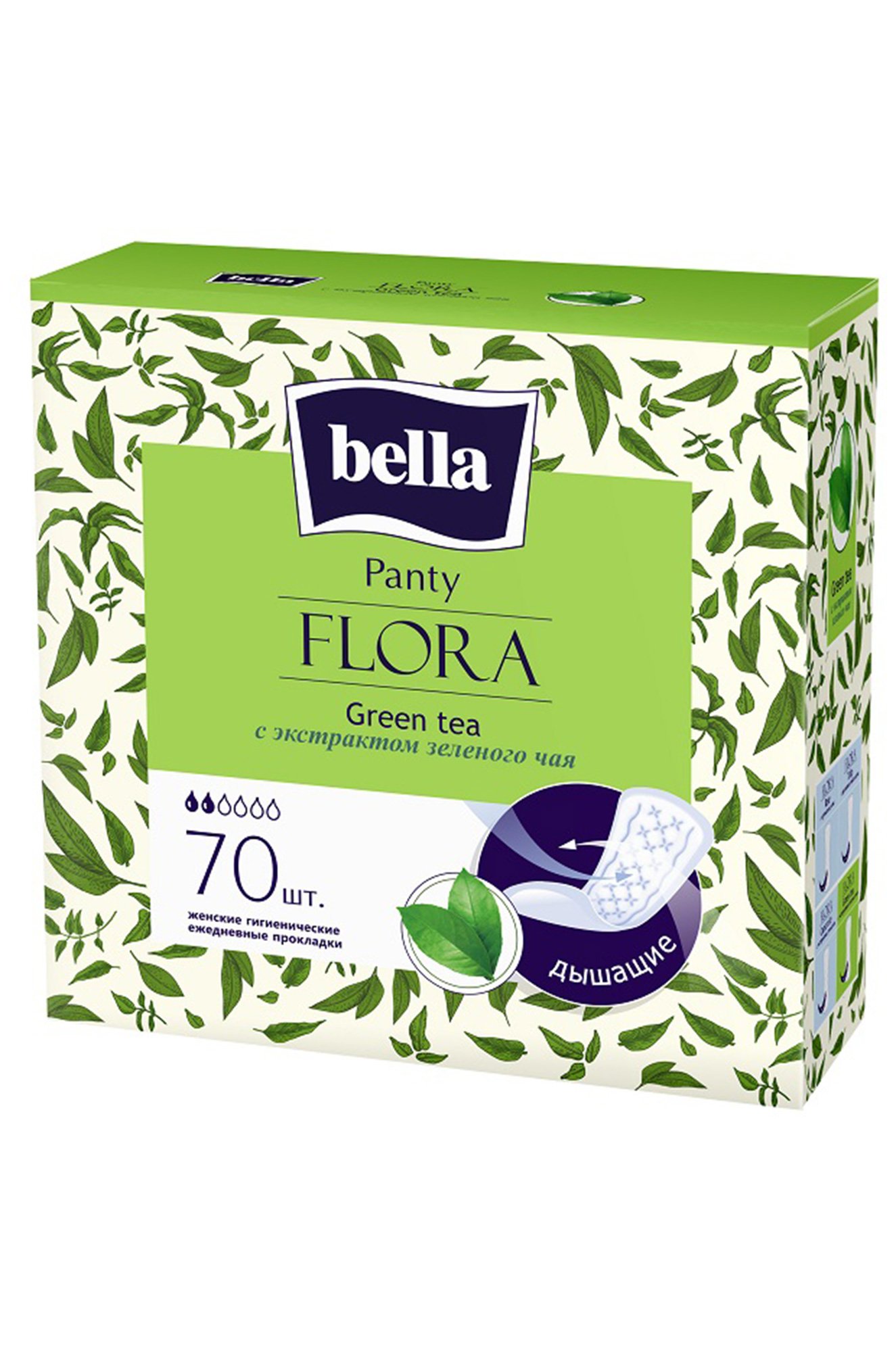 Прокладки Белла Панти Флора 70шт. Green Tea (с экст. зел. чая) (12)