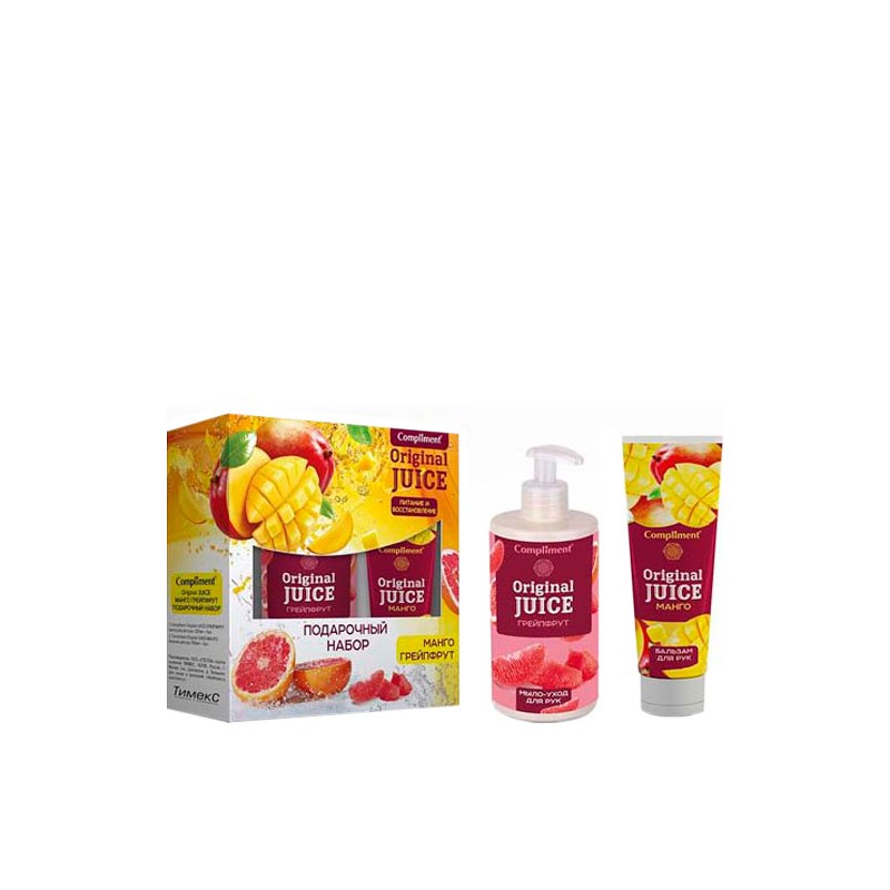 ПН/ЖЕН. №1491 Original JUICE МАНГО ГРЕЙПФРУТ (Мыло-уход д/рук 320мл+Бальзам д/рук 100мл)