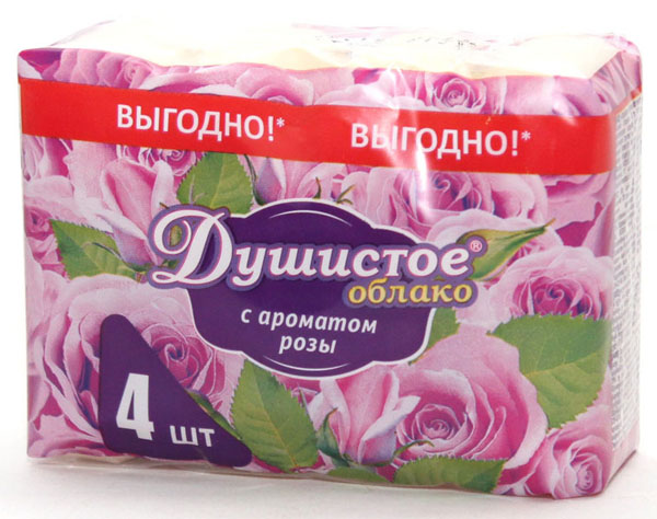 Мыло НМЖК 4*70г. Роза