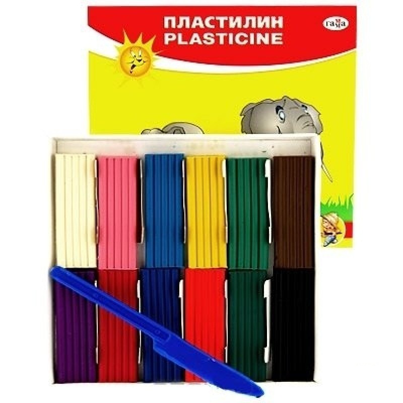 Пластилин 12цв. Гамма Юный Художник