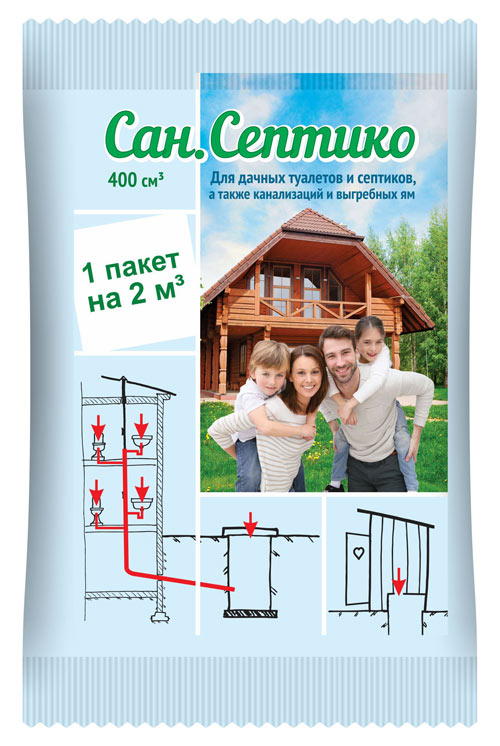 Ср-во Сан.Септико 400мл. Для уличных туалетов и выгребных ям