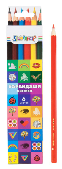 Набор цв. карандашей 6цв. Silwerhof EMOTIONS, карт.европодвес