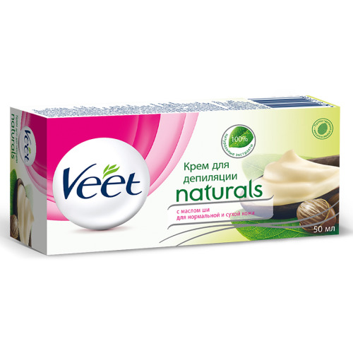 Депилятор-крем Veet 50мл. Д/депиляции Naturals с маслом ши
