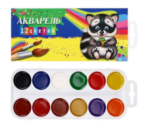 Краски акварель 12цв. TM"Profit" карт. б/к (15)