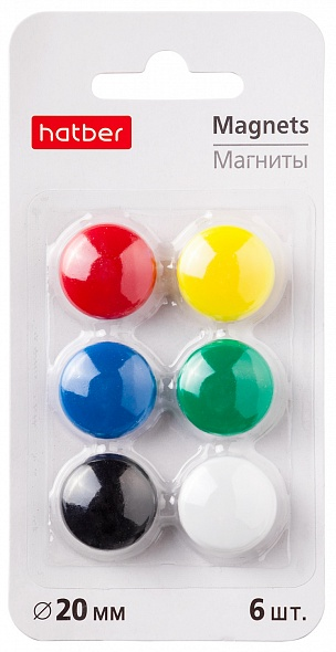 Магниты 2 см (6шт) Hatber