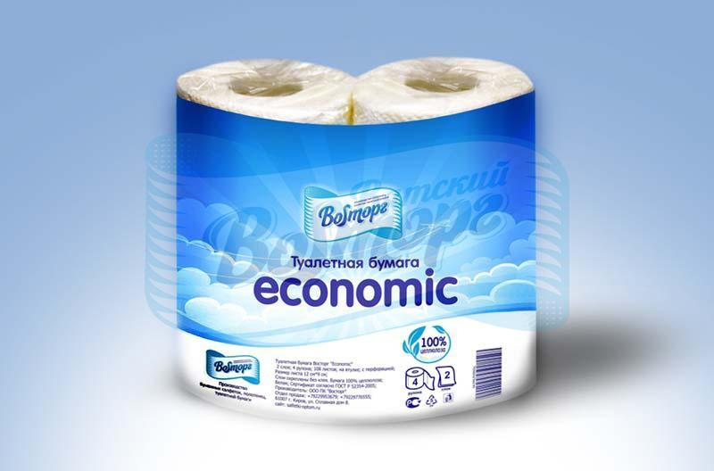 Туалетная бумага Восторг 2-сл. Economic 4рул. (уп.15)