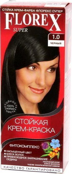 Краска д/волос FLOREX-SUPER 1.0 Черный (30)