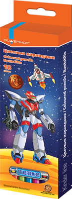 Набор цв. карандашей 18цв. Silwerhof Transformers