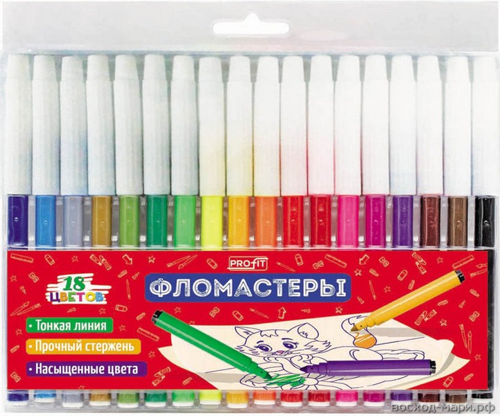 Фломастеры 18цв. TM "Profit" ВОЛШЕБНЫЕ РИСУНКИ невент. блист.