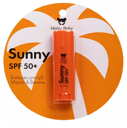 Бальзам д/губ Holly Polly 4.8г. SPF50 Манго и Ваниль