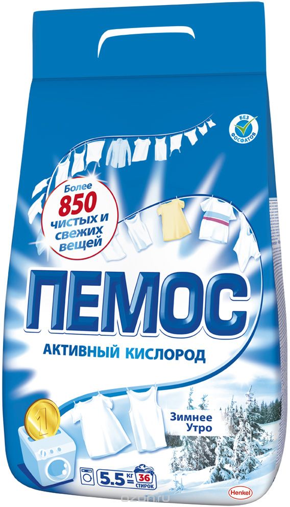 Стир.порошок Пемос авт. 5,5кг. Зимнее утро
