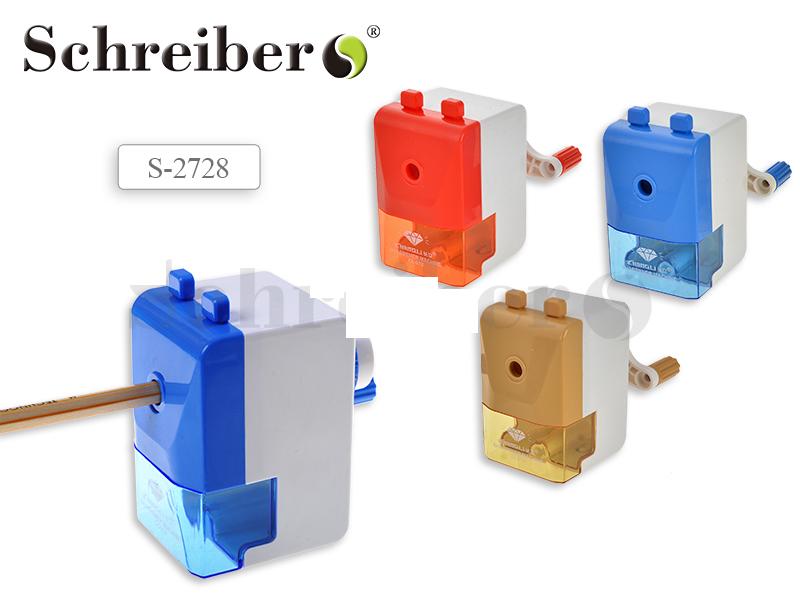Точилка мех. Schreider 3 цвета