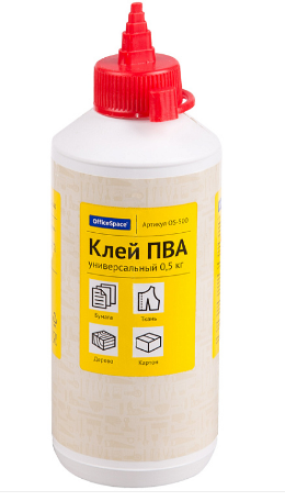 Клей ПВА 500гр. Office Space с дозатором