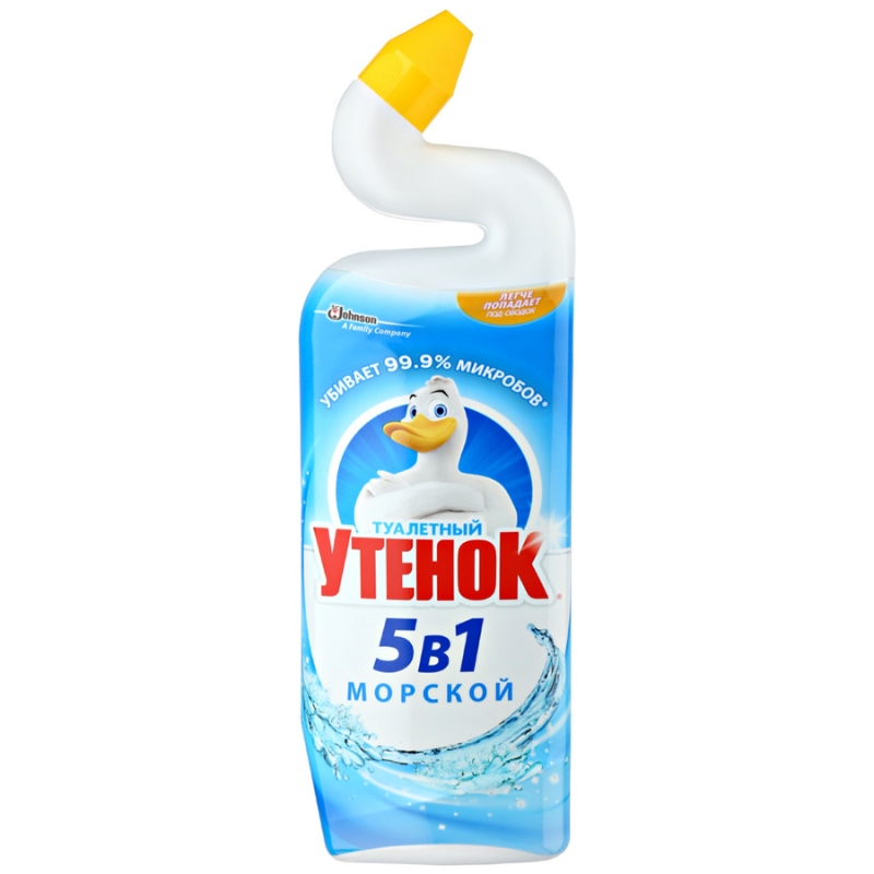 Ср-во Туалетный утенок 500мл. д/туалета 5в1 Морской (12)