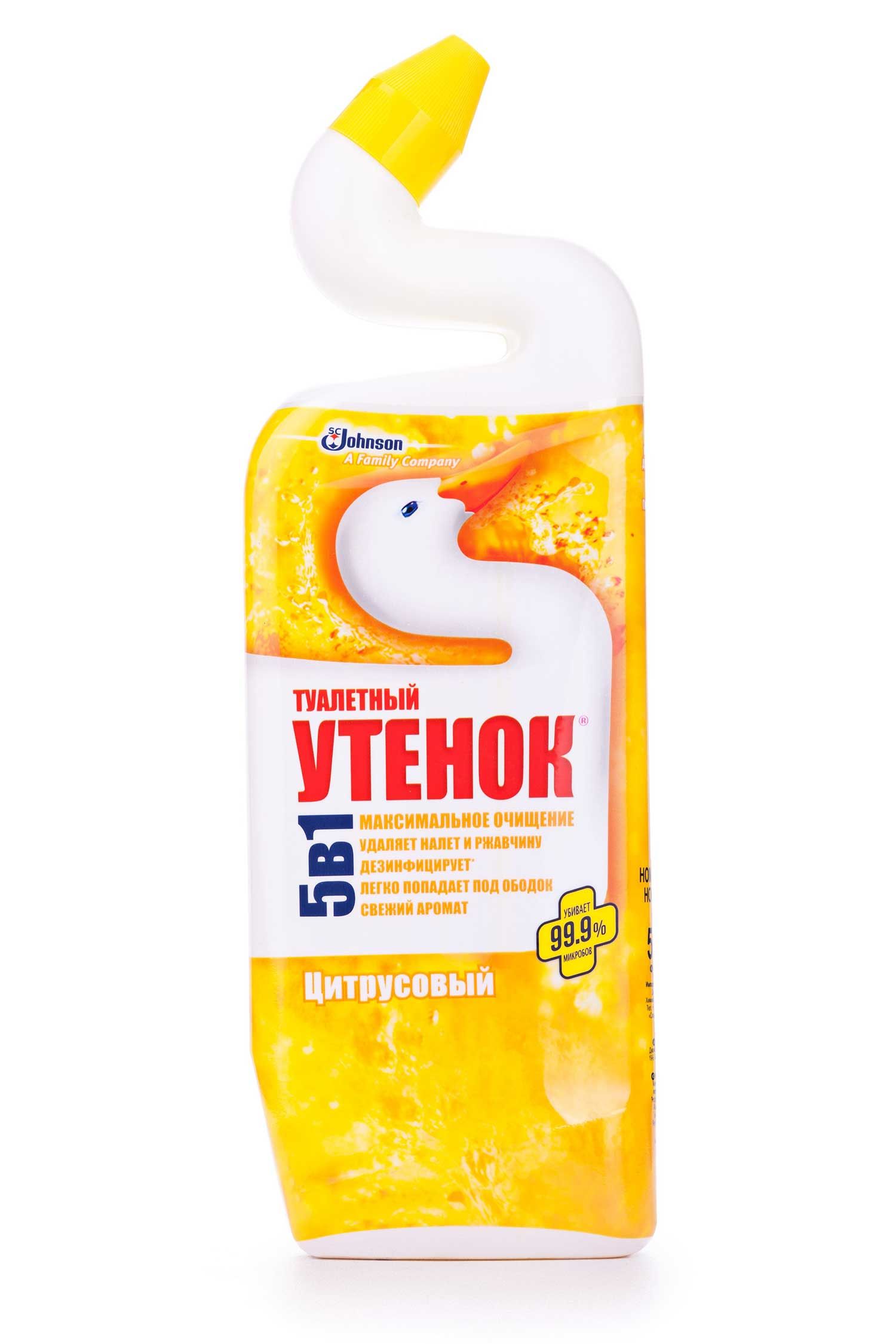 Ср-во Туалетный утенок 500мл. д/туалета 5в1 Цитрус (12)