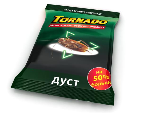 Инсектицид от ползающих насекомых Торнадо 150гр. ДУСТ Т-305
